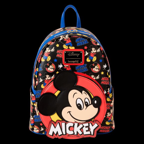 New Loungefly Mickey Mouse Classic All-Over Print Mini Backpack Disney main image 5